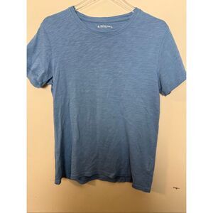 American Giant Short Sleeve Crew Neck 100% Cotton Tshirt Mens Large Blue